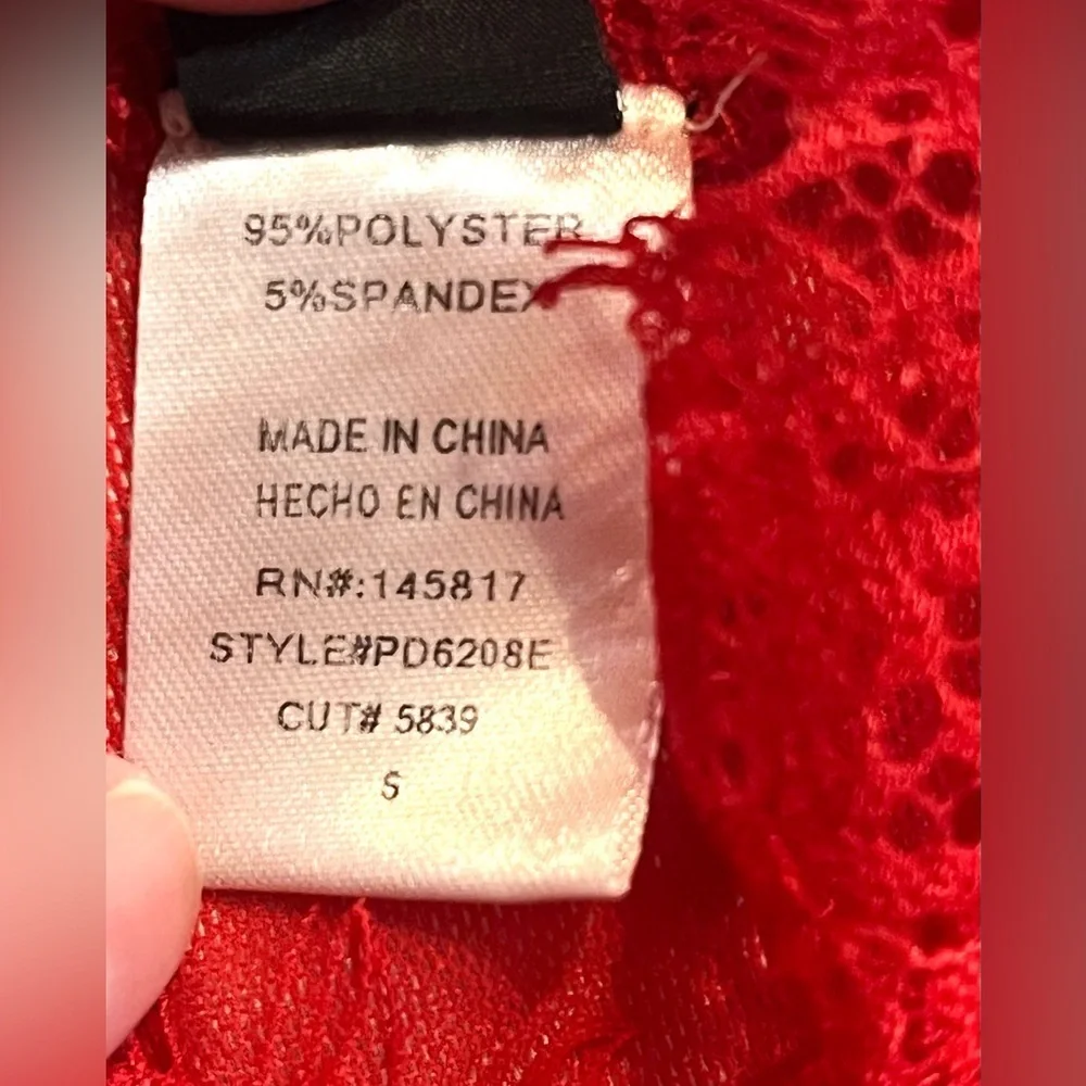 Windsor Elegant Red Lace Dress Size Small - Picture 6 of 13